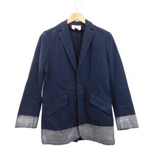 Current/Elliott Navy Blue Silver Night Stripe Blazer Jacket Size 1/S Office‎